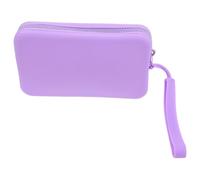 Housoutil Bolsa de Cosméticos y Organización de Maquillaje Rectangular de Silicona Cierre de Cremallera, Portátil y Compacta, Resistente al Agua Adecuado para Viaje