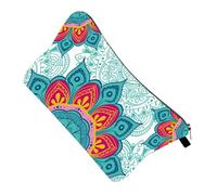 Housoutil Bolsa de Maquillaje Estampado Mandala, Gran Capacidad, Tejido Ligero, Organizador para Cosméticos y Artículos de Tocador, Adecuado para Vacaciones y Uso Diario