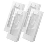 Housoutil Bolsa de Obsequio con Ventana y Asa, Capacidad Razonable 4 Piezas de Papel Kraft Blanco para Botellas de Vino para Banquetes y Fiestas