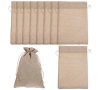 Housoutil Bolsas 10x14 Pulgadas de Arpillera Cordón de Algodón y Lino 10 Compactas y Elegantes para Embalaje de Dulces y Fiestas Temáticas