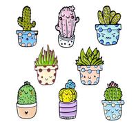 Housoutil Broche de Aleación Goteo de Aceite, Conjunto de 8 Piezas de Broches de Cactus de Dibujos Animados, Diseño Creativo y Delicado, Accesorios para Ropa Mujer y Broche Estilo Aleatorio