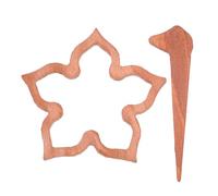 Housoutil Broche de Madera Pecho DIY Invierno Accesorio Decorativo de Ropa Pin Artesanal de Madera Broche Navideño Color Aleatorio para Mujer