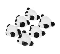 Housoutil Broche de Panda de Peluche 6 Piezas, Accesorio Decorativo de Dibujos Animados para Niña, Broche de Pecho Bonito y Suave para Ropa y Mochila, Pin Infantil de Felpa