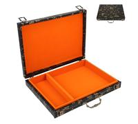 Housoutil Caja de Almacenamiento de Mahjong de Madera 3d, Caja Protectora Portátil Asa para Viaje, Organizador Espacioso para Fichas de Mahjong y Ajedrez, Diseño Elegante para Juegos de