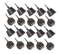 Housoutil Caja de Fertilizante de Plástico para Bonsáis Tapa Mini Cestas Pequeñas para Abonar Plantas Set de 20 Unidades 10 Cafés Tapa para Jardinería y Cuidado de