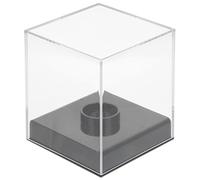 Housoutil Caja Vitrina de Acrílico Transparente 10x10x11 Cm para Balones de Béisbol Soporte, Exhibidor Coleccionable Resistente para Almacenamiento y Exhibición en Interiores