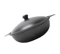 Housoutil Cazuela de Hierro Fundido 16 Cm Tapa de Hierro Antiadherente para Guisar y Estofados, Olla para Sopa y Cocina Casera, Utensilio Resistente Adecuado para Uso Diario en Cocina