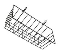 Housoutil Cesta Colgante de Alambre de Hierro Pequeña Negra Estante Metálico para Baño y Cocina Soporte de Almacenamiento Resistente al Agua Cesta para Artículos de Aseo 1 Pieza