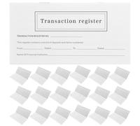 Housoutil Chequera Personal de Papel Blanco Diseño Elegante para Registros de Verificación de Pedidos y Control de Gastos, Incluye 20 Paquetes para Uso en Oficina