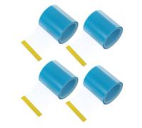 Housoutil Cinta Adhesiva 4 Piezas de Papel Engomado Autoadhesivo sin Dejar Rastro Azul para Manualidades para Hacer Joyas y Embalaje