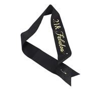 Housoutil Cinturón Negro de Cumpleaños Número 21 para Hombre y Mujer, con Letras Brillantes, de Poliéster, Fácil de Usar para Decoraciones en Celebraciones y Reuniones Sorpresa