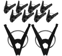 Housoutil Clips de Soporte para Plantas Clips de Lona para Invernadero Negro Pp Aprox para Película de Invernadero y Materiales Jardinería y Túneles Cálidos Fijación Sencilla