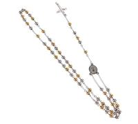 Housoutil Collar de Rosario Accesorio Chic y Simple Diseño Único de Cadena en Acero Inoxidable para Bautismo Adecuado para Viajes y Fiestas