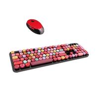 Housoutil Combinación de Teclado y Ratón Inalámbrico de Plástico para Portátil Teclado de Plástico para Oficina y Ratón Inalámbrico