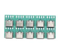 Housoutil Conector Doble USB c 50 Piezas Conector PCB Placa Convertidora para Cable USB c Conector Hembra Adaptador De Placa USB Placa De Conversión Asiento Hembra Línea De Datos De Doble Cara