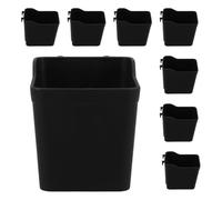 Housoutil Contenedores para Tablero Perforado 8 Piezas ABS Negro Ganchos Cestas Organizadoras Multifuncionales para Garaje Taller Oficina y Cocina Kit Organizador de Herramientas y