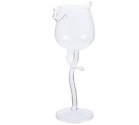 Housoutil Copa de Vino de Cristal Transparente Forma de Rosa, Copa de Champán Decorativa para Fiesta y Boda, Vaso Multiusos para Cócteles, Vino y Agua, Adecuado para San Valentín, Bar
