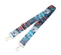 Housoutil Correa ajustable para bolso bandolera con estampado estilo étnico en nailon, correa de hombro ancha reemplazable dorada, accesorios para bolsos en actividades de exterior