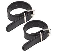 Housoutil Correas para Cesta Delantera de Bicicleta 1 Par de PU Ajustable Negro Hebillas Metálicas, Correa Resistente para Cesta de Manillar, Accesorio Ciclismo Adecuado para Bicicletas