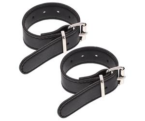 Housoutil Correas para Cesta Delantera de Bicicleta 1 Par de PU Ajustable Negro Hebillas Metálicas, Correa Resistente para Cesta de Manillar, Accesorio Ciclismo Adecuado para Bicicletas