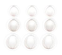 Housoutil Cortadores de Émbolo y Diseño Suave Set de 9 Forma de Concha Molde para Pastel de Plástico Blanco Superficie Antiadherente para Festival para Hornear y Repostería