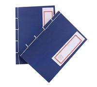 Housoutil Cuaderno Retro de Hilo Hecho a Mano Portátil y Práctico 2 Piezas Libro Diario Secreto, Papel Azul para Escritura Creativa y Notas