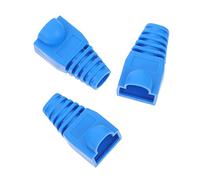 Housoutil Cubierta de Botas de Cable Rj45 de Plástico Azul, 100 Piezas, Protege el Conector y Evita Roturas en Cable de Red Cat5 y Cat6