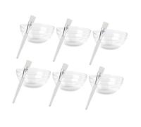 Housoutil Cuenco para Mascarilla Facial y Cepillo 12 Piezas Tamaño Pequeño Transparente Reutilizable para Cuidado de Piel Mujeres Uso en Casa y Viajes