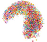 Housoutil Cuentas Acrílicas en Forma de Corazón 10 MM 500 G Mezcla Translúcida Multicolor Rellenos para Jarrones Decoraciones de San Valentín y Bodas Accesorios para Fiestas y
