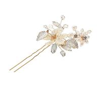 Housoutil Damas Diademas Horquilla tocado de novia accesorios para el cabello boda pinzas de cabello tiara diadema de boda accesorios para el cabello de flores de boda manual venda