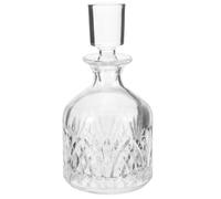 Housoutil Decantador de Whisky de Vidrio Tapón Botella Decorativa de Licor de 280 Ml para Uso Doméstico Resistente al Desgaste Adecuado para Exhibición y Obsequio