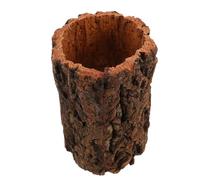 Housoutil Decoración de Madera Natural para Reptiles Forma de Tronco Hueco, Simulación de Hábitat y Seguridad Mejorada para Terrarios Bioactivos y Refugio de Geckos y Ranas