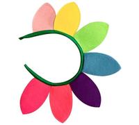 Housoutil Diadema de Girasol Colorida para Fiestas y Halloween, Accesorio de Tela Diseño Llamativo y Pétalos de Girasol para Niñas y Mujeres