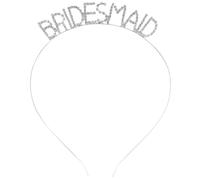 Housoutil Diadema Letras de Dama en Plata Cristales de Imitación para Boda y Fiesta, Banda Cabello Elegante y Delicada