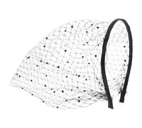 Housoutil Diadema Retro para Mujer con Velo de Malla Negra y Brillantes, Accesorios Cabello de Boda, Ligera y No se Cae, Adecuado para Celebraciones y Ocasiones Obsequios