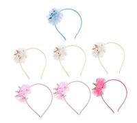 Housoutil Diademas De Moda 7 Piezas Hiyab Para Niños Fascinador Hijab Para Niños Velo De Fiesta Diadema De Diadema De Cóctel Cabello Para Niños Linda Diadema De Las Mujeres Pluma Cinta