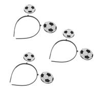 Housoutil Diademas Deportivas para Mujer 3 Unidades Diseño Fútbol, Livianas y Cómodas, Accesorios para Cabello en Fiestas y Eventos Deportivos