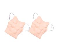 Housoutil Disfraz de Músculo Falso para Hombre Beige de Eva, 2 Piezas Pecho y Abdomen Realistas, Fácil Limpieza y Talla Única para Eventos Temáticos y Mascaradas