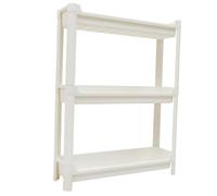 Housoutil Estante de Plástico Hogar de 3 Niveles Diseño Ventilado Ligero y Resistente Estante Esquinero para Baño y Sala Adecuado para Almacenar Cosméticos y Artículos de Ducha