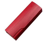 Housoutil Estuche Rígido para Gafas de Sol con Diseño de Madera Portátil y Resistente Protector para Gafas de Lectura Sol Interior Forrado de Tela Color Rojo para Adultos