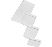 Housoutil Expositor Transparente de 3 Niveles para Bolsos, Soporte Acrílico Elevador de Bolso 7 Cm Ancho, Organizador Compacto para Joyas y Tarjetas, Adecuado para Tienda y Mostrador
