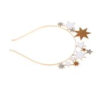 Housoutil Fuente Diadema Xingx Brillante Traje De Novia Para Niños Tocado De Estrella Delicada Diadema De Estrellas De Cristal Tiara De Oro Chica Perder Aleación Vestir