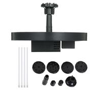 Housoutil Fuente Solar para Jardín Bomba de Agua Flotante, Panel Solar de 3.5w, Luz LED de 7 Colores y Prevención de Funcionamiento en Seco para Fuente y Rocalla Color Color Aleatorio