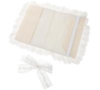 Housoutil Funda de Tela Elegante para Libros Protector Antidesgaste Fundas para Libros con Encaje para Cuadernos y