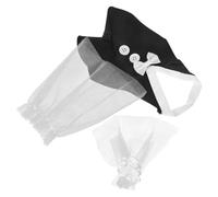 Housoutil Fundas Decorativas para Botellas de Vino para Bodas 2 Unidades Diseño Vestido de Novia Tela Encaje Accesorios para Decoración de Mesas en Eventos y Hogar