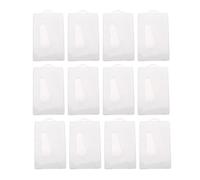 Housoutil Fundas Transparentes Organizador Práctico con Orificio de Apertura, Paquete de 12 Piezas para Tarjetas de Identificación de Plástico para Tarjetas de Autobús y Crédito