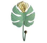 Housoutil Gancho de Pared Mini Gancho en Forma de Hoja Verde de Hierro para Colgar Ropa y Llaves Acabado Fino y Almacenamiento Adecuado para Restaurante o Tienda