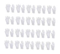 Housoutil Guantes de Algodón Lavables Elásticos 16 Pares Tamaño Medio para Hombres y Mujeres Cuidado de Manos y Revisión de Joyas para Uso Diario