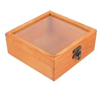 Housoutil Humidificador de Viaje Profesional para Cigarros, Caja de Madera Marrón Vintage, Compacto y Resistente para Almacenamiento y Transporte