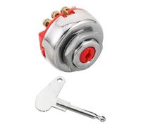 Housoutil Interruptor de Encendido con Llave, Cerradura de Encendido de 4 Posiciones, 8 Pines, Metal, para Tractor, Cortacésped y Vehículo Agrícola, Conexión Eléctrica Estable, Resistente